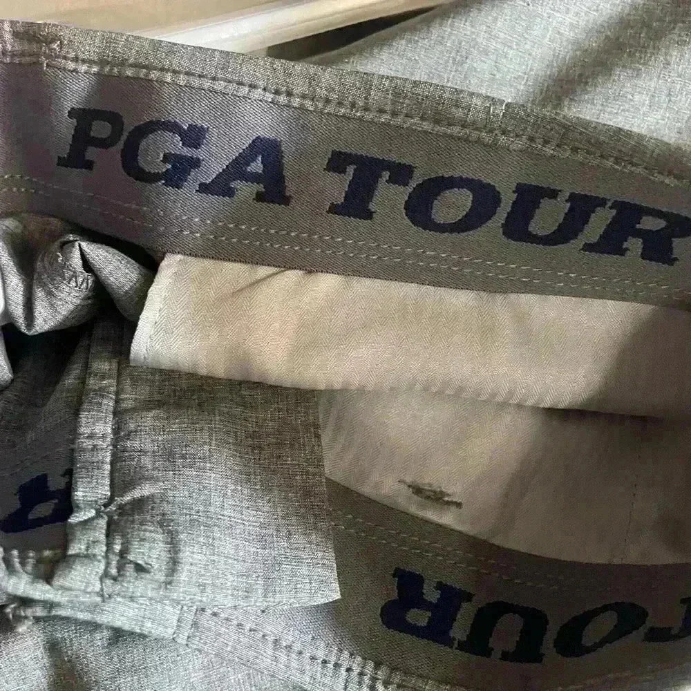 PGA Tour Mens Shorts Gray Flat Front Golf Shorts Sz 32 - Picture 7 of 7